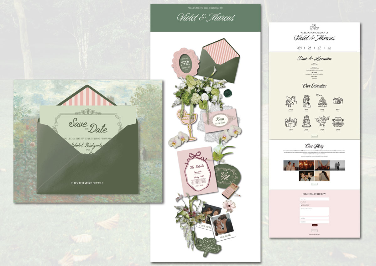 elegant wedding websites created for you